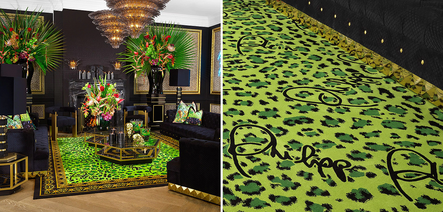 Ковер Philipp Plein Carpet Jungle 300 x 400 cm Зеленый Ковер Philipp Plein Carpet Jungle 300 x 400 cm Зеленый - Loft-Concept в Липецке