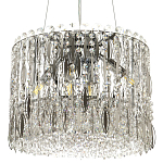 Круглая люстра с металлическими и хрустальными подвесками Bonnay Crystal Chrome Chandelier варинант исполнения - 1 | Loft Concept в Липецке