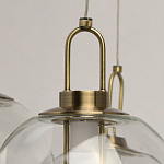 Люстра с 7-ю плафонами из прозрачного стекла в форме шара Orb Cascade  варинант исполнения - 11 | Loft Concept в Липецке