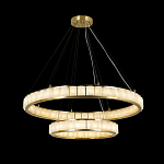 Люстра с 2-мя кольцами из натурального камня с регулируемыми плафонами Durability of Stone варинант исполнения - 5 | Loft Concept в Липецке