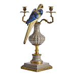 Подсвечникв образе попугая из фарфора с бронзовыми элементами Eden Garden варинант исполнения - 2 | Loft Concept в Липецке