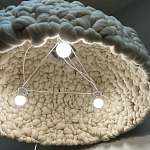 Вязаный подвесной светильник из шерсти Dome Wool Lamp  варинант исполнения - 4 | Loft Concept в Липецке