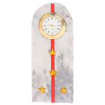 Часы погон МВД подарочные настольные из натурального камня Мрамор Military Clock варинант исполнения - 16 | Loft Concept в Липецке