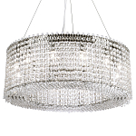 Круглая люстра с хрустальными подвесками хром Crystal Art Chrome Chandelier 12 варинант исполнения - 1 | Loft Concept в Липецке