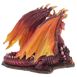 Декоративная статуэтка Дракон Красный Red Dragon with Orange Wings Statuette варинант исполнения - 3 | Loft Concept в Липецке