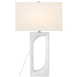 Настольная лампа на прямоугольном корпусе с тканевым абажуром One Piece Support варинант исполнения - 2 | Loft Concept в Липецке