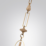 Подвесной светильник с круглым прозрачным плафоном и декоративной каменной вставкой Tectona  варинант исполнения - 6 | Loft Concept в Липецке