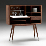 Дизайнерский комод-буфет на высоких ножках с выдвижными ящиками и открытыми полками Joshar варинант исполнения - 3 | Loft Concept в Липецке