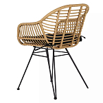 Стул с ротанговым плетением Wicker Half Chair с подлокотниками варинант исполнения - 3 | Loft Concept в Липецке