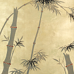 Обои ручная роспись Bamboo Dark Lacquer on Deep Rich Gold gilded tea paper варинант исполнения - 1 | Loft Concept в Липецке