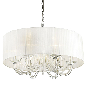 Люстра с плафоном из белой органзы Gorgon D65 см