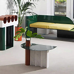 Дизайнерский журнальный стол с рельефным основанием Dutynor варинант исполнения - 4 | Loft Concept в Липецке