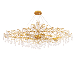 Люстра круглая подвесная с декором в виде ветвей и прозрачных подвесок из стекла в форме капель Droplet Chandelier варинант исполнения - 1 | Loft Concept в Липецке