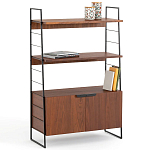 Стеллаж из стали и орехового дерева Derek Wood Rack варинант исполнения - 1 | Loft Concept в Липецке