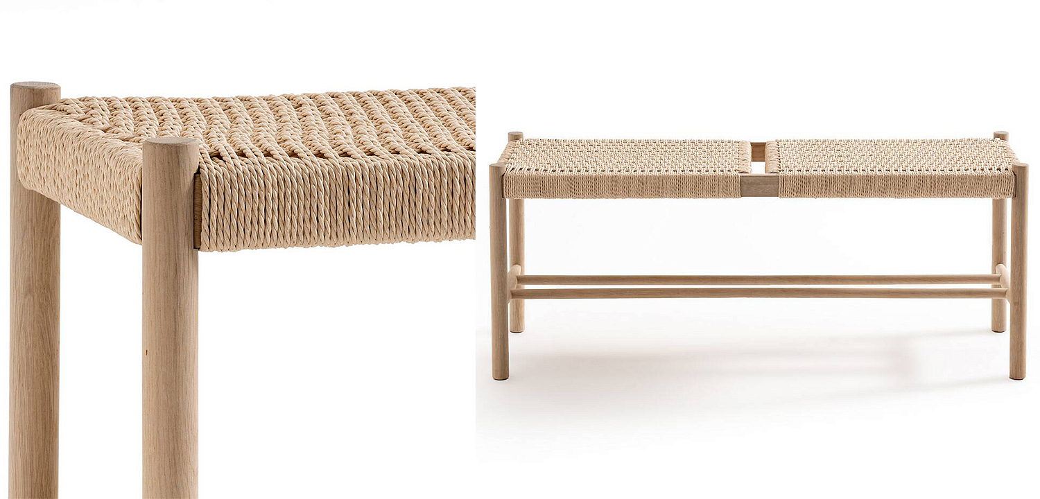 Банкетка Enzo Wicker Beige Banquet Банкетка Enzo Wicker Beige Banquet - Loft-Concept в Липецке