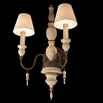 Бра с двумя конусовидными белыми тканевыми абажурами Terrain варинант исполнения - 4 | Loft Concept в Липецке