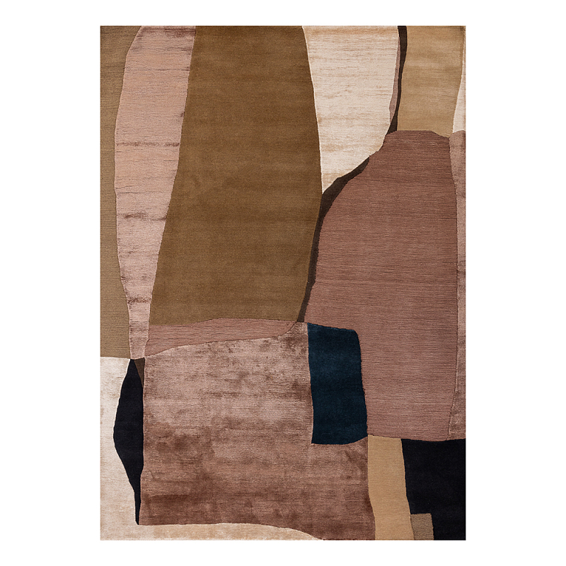 Ковер шелк Manhattan Wool Silk Carpet IV Розовый Оливковый Бежевый в Липецке | Loft Concept 