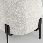 Пуф в ткани букле молочного цвета Pikelet варинант исполнения - 4 | Loft Concept в Липецке