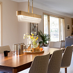 Люстра подвесная прямоугольная цвета латунь Kichler варинант исполнения - 8 | Loft Concept в Липецке