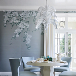 Обои ручная роспись Jasmine Standard colourway on Wood Ash slub silk варинант исполнения - 1 | Loft Concept в Липецке