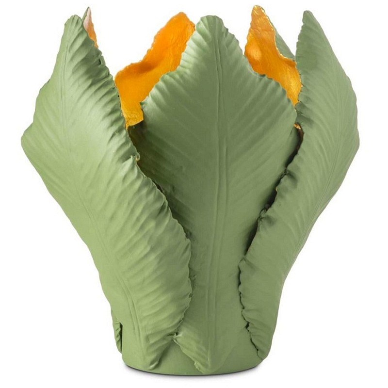 Подсвечник Candleholder Tulip M Золотой Белый Зеленый Подсвечник Candleholder Tulip M Золотой Белый Зеленый в Липецке | Loft Concept