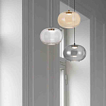 Подвесной светильник с янтарным рифленым стеклянным плафоном Ferm Living варинант исполнения - 8 | Loft Concept в Липецке