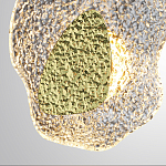 Бра с рельефным волнообразным стеклянным плафоном и вставкой из мрамора Liquid Stone варинант исполнения - 5 | Loft Concept в Липецке