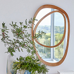 Ассиметричное зеркало в дубовой раме Infinity Symbol варинант исполнения - 2 | Loft Concept в Липецке