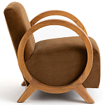 Кресло с круглыми деревянными подлокотниками Modesto Chair варинант исполнения - 3 | Loft Concept в Липецке