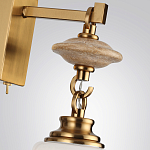 Бра со стеклянным плафоном конусообразной формы и декоративной вставкой из джута Tectona  варинант исполнения - 6 | Loft Concept в Липецке