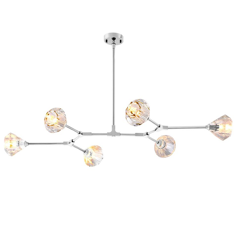 Люстра Chandelier Salasco Никель Прозрачный (Transparent) Люстра Chandelier Salasco Никель Прозрачный (Transparent) в Липецке | Loft Concept