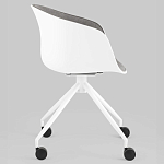 Офисное кресло из пластика с мягким сиденьем Eggshell Grey варинант исполнения - 4 | Loft Concept в Липецке