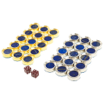 Нарды настольные из натурального камня лазурит и долерит Backgammon from Stone варинант исполнения - 11 | Loft Concept в Липецке