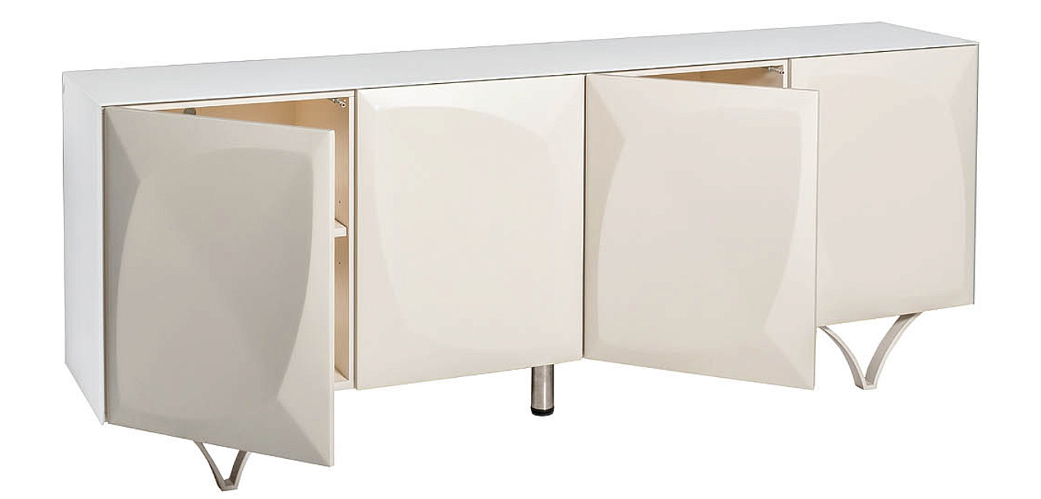 Комод с рельефным фасадом White Orchid Rectangular Белый Комод с рельефным фасадом White Orchid Rectangular Белый - Loft-Concept в Липецке