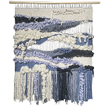 Современное ткачество гобелен в синих оттенках Blue Undine II варинант исполнения - 4 | Loft Concept в Липецке