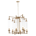 Люстра с 8-ю прозрачными цилиндрическими плафонами Jeanette варинант исполнения - 8 | Loft Concept в Липецке