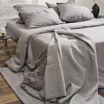 Плед из шерсти мериноса серого цвета 130×180 см Gray Waves варинант исполнения - 8 | Loft Concept в Липецке