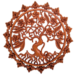 Панно из дерева круглое Sakura Panel With Trees варинант исполнения - 1 | Loft Concept в Липецке