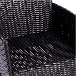 Обеденный комплект из искуственного ротанга Vintara черный варинант исполнения - 6 | Loft Concept в Липецке