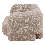 Дизайнерский двухместный диван с мягкими спинкой и подлокотниками светло-коричневый с принтом Madelaine Sofa Cocoa варинант исполнения - 4 | Loft Concept в Липецке