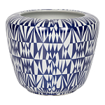 Кашпо с орнаментом в сочетании белого и синего цвета Artistic Flowerpot варинант исполнения - 1 | Loft Concept в Липецке