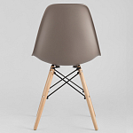 Пластиковый стул на ножках из массива бука Eames Cappuccino варинант исполнения - 5 | Loft Concept в Липецке
