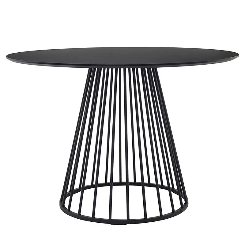 Круглый обеденный стол с основанием в виде конуса Dining table in Loft Style Черный Круглый обеденный стол с основанием в виде конуса Dining table in Loft Style Черный в Липецке | Loft Concept