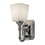 Бра для ванных комнат с белым матовым плафоном квадратной формы на основании цвета хром Feiss варинант исполнения - 1 | Loft Concept в Липецке