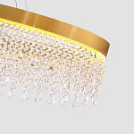 Люстра подвесная овальная с хрустальными подвесками Crystal Art  варинант исполнения - 2 | Loft Concept в Липецке