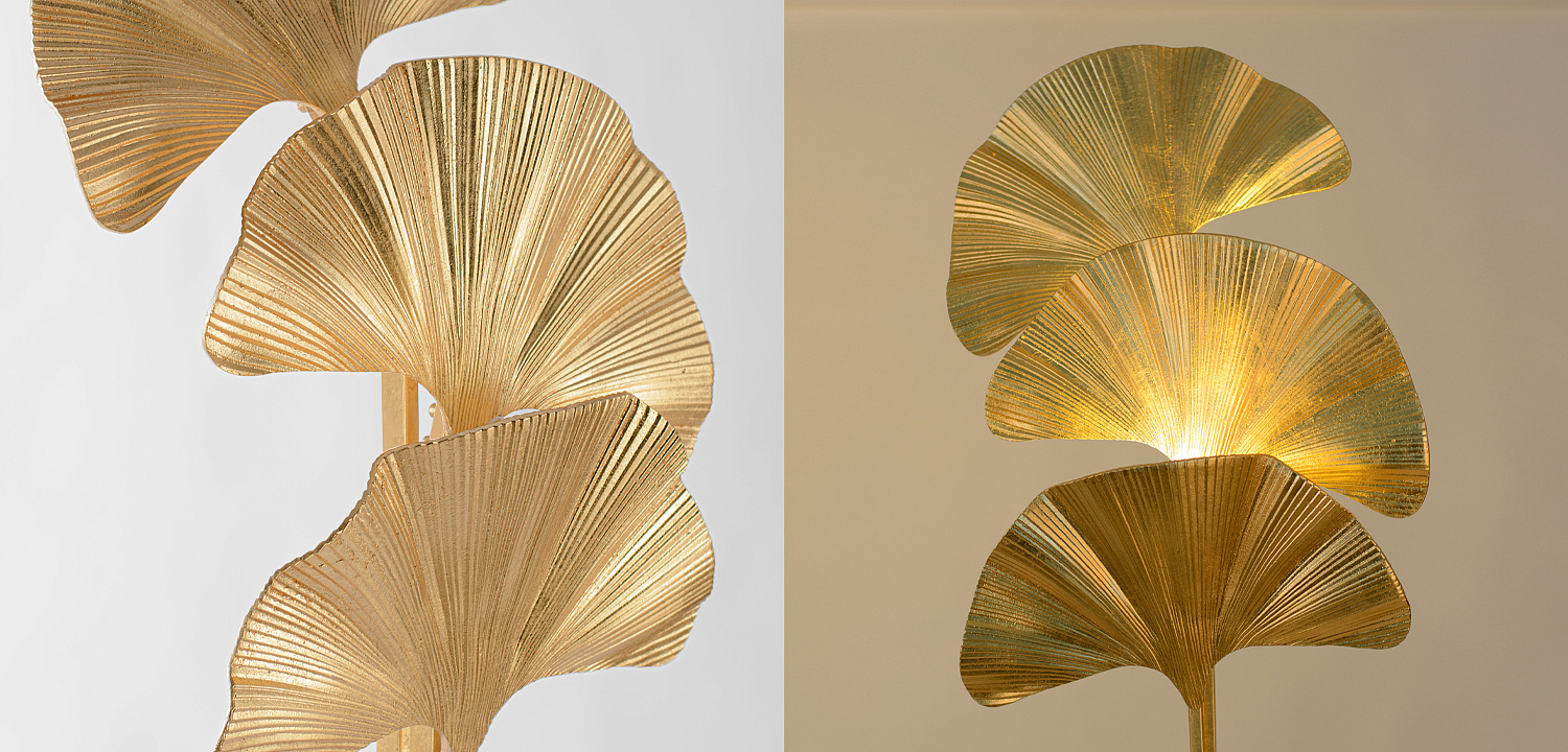 Торшер Palmas Gold Floor Lamp Торшер Palmas Gold Floor Lamp - Loft-Concept в Липецке