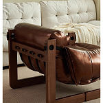 Кресло-диван кожаное на деревянном каркасе Medieval Furniture варинант исполнения - 5 | Loft Concept в Липецке