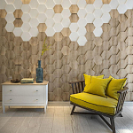 Гипсовая 3D панель с принтографией PM-47 варинант исполнения - 2 | Loft Concept в Липецке