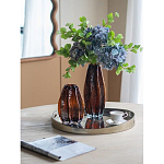 Ваза стеклянная янтарного цвета с текстурированным силуэтом Carambola варинант исполнения - 6 | Loft Concept в Липецке