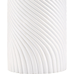 Настольная лампа с белым фактурным корпусом и черным абажуром Twisted варинант исполнения - 1 | Loft Concept в Липецке